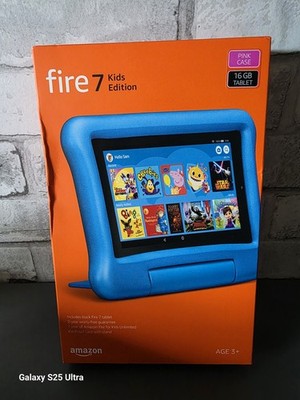 Amazon Fire 7 Kids Edition Tablet | 7'' Display, 16 GB, - Pink