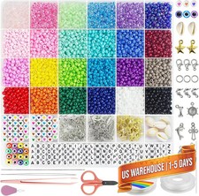4mm Glass Beads for Jewelry Making, 24 Colors Bracelet Making Kit  Glass