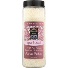 One With Nature Dead Sea Spa Blend Mineral Salts Rose Petal