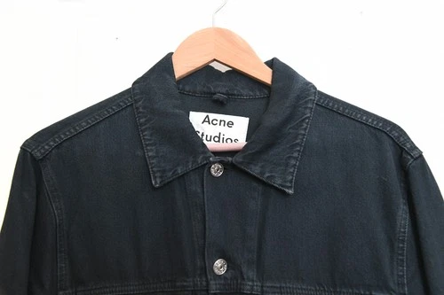 Acne Studios Jam Overdye PAW15 Dark Blue Denim Trucker Jacket / Size 52 / Large video thumbnail