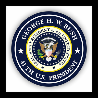 George H. W. Bush 41.President United States Wappen Aufkleber Sticker 11cm