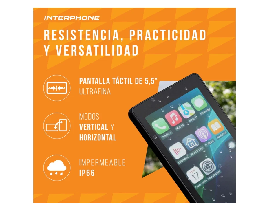 INTERPHONE Ridesync SYNC55 Motorrad Navi CarPlay für Apple und Android - Bild 3 von 3