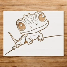 Lizard Wildlife Wall Art Stencil for Nature - Inspired Projects - StencilAir