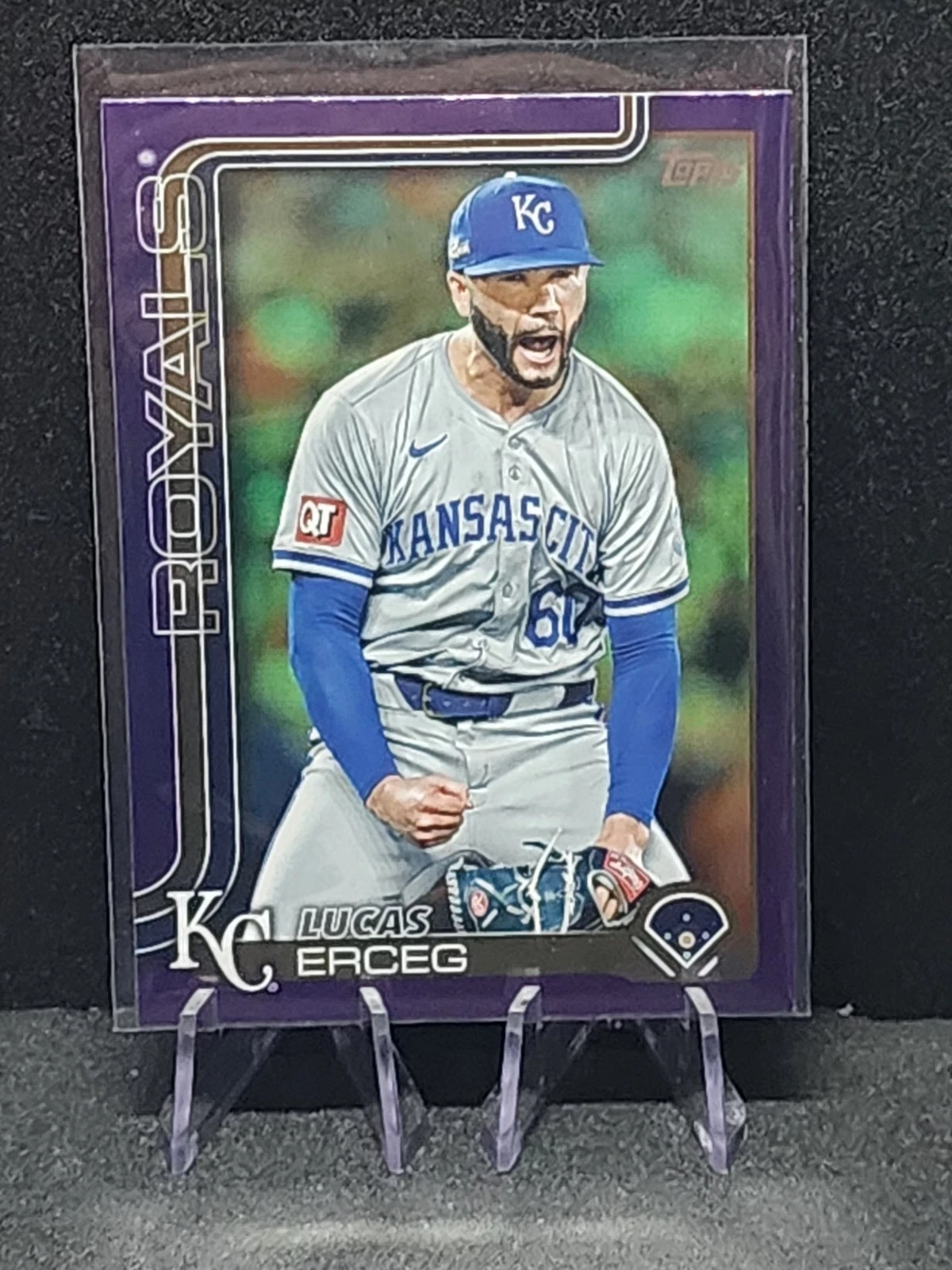 LUCAS ERCEG 2025 TOPPS SERIES TWO PURPLE FOIL ROYALS /250 Q3481