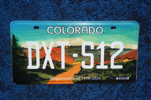 Colorado SESQUICENTENNIAL License Plate