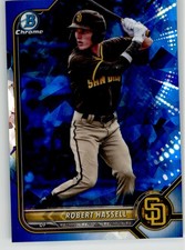 Robert Hassell 2022 Bowman Chrome Sapphire Prospects BCP-169 San Diego Padres
