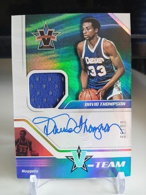 David Thompson On-card Auto Jersey /99 2018-19 Panini Vanguard
