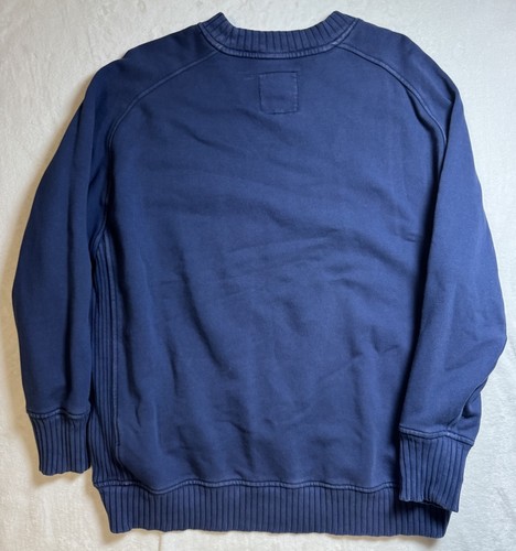 Aerie "Checked Out" Oversized Crewneck Sweatshirt Pullover Blue Women's S - Photo 14/14