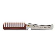 1 Pcs Brown Men Folding Comb PP Teeth Detangling Hair Beard Comb Metal1093