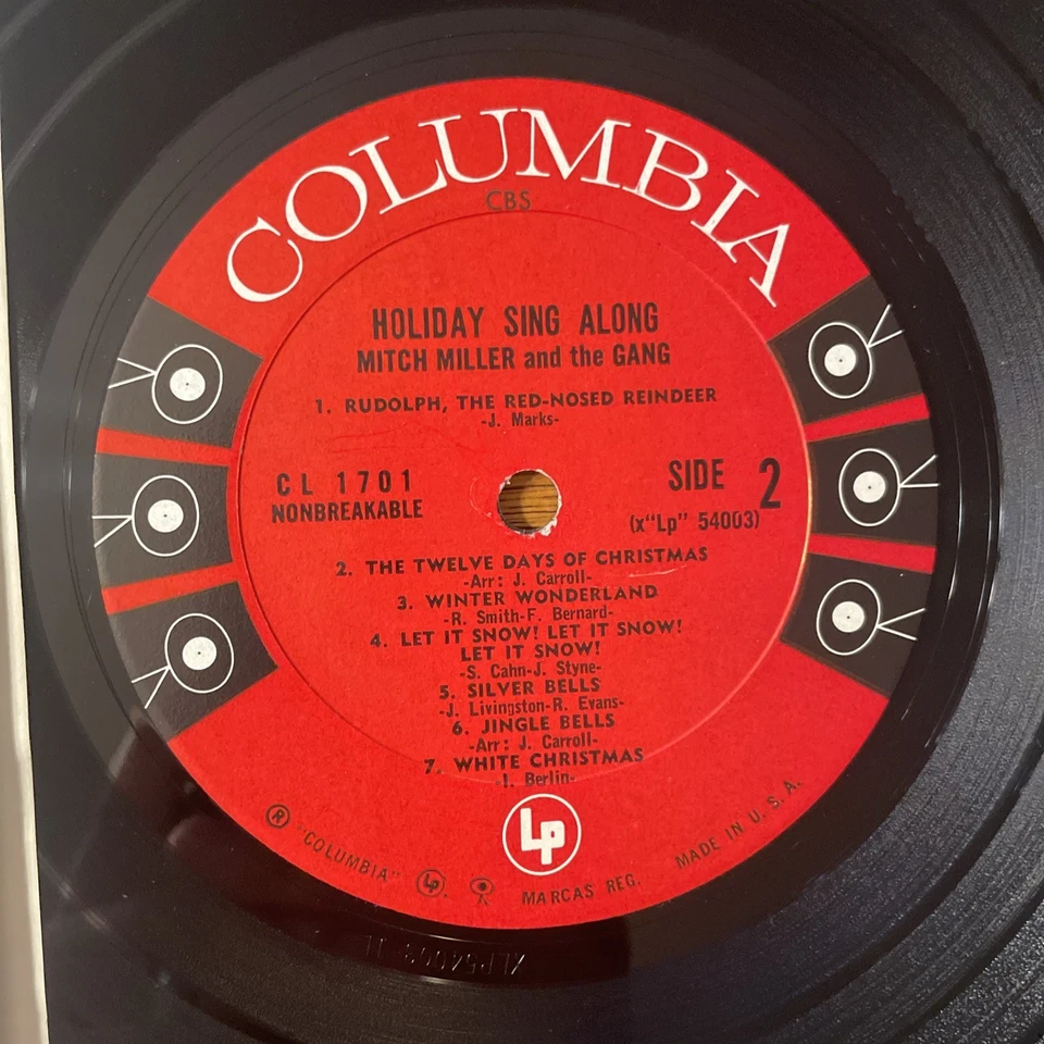 Holiday Sing Along With Mitch LP Columbia Stereo 6 Eye Mono Christmas EX/M-!!!! - Image 3 of 4