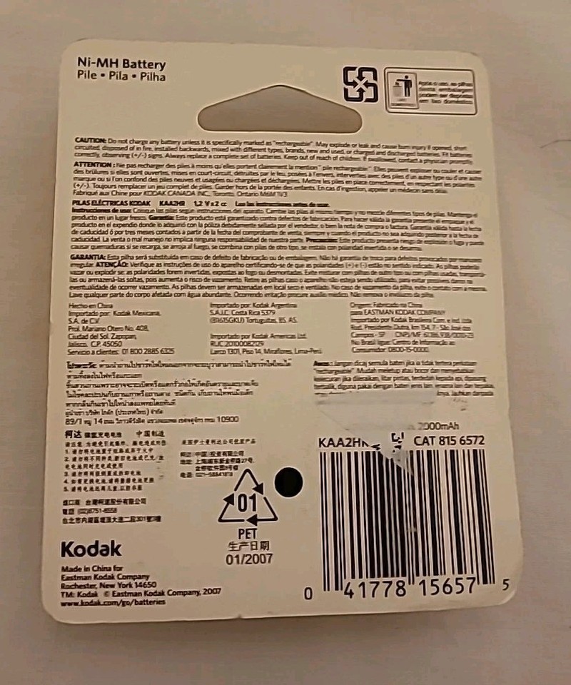 vhbw Akku ersetzt Kodak KAA2HR für Kamera (2000mAh, 2,4V, NiMH vhbw Akku ersetzt Kodak KAA2HR für Kamera (2000mAh, 2,4V, NiMH