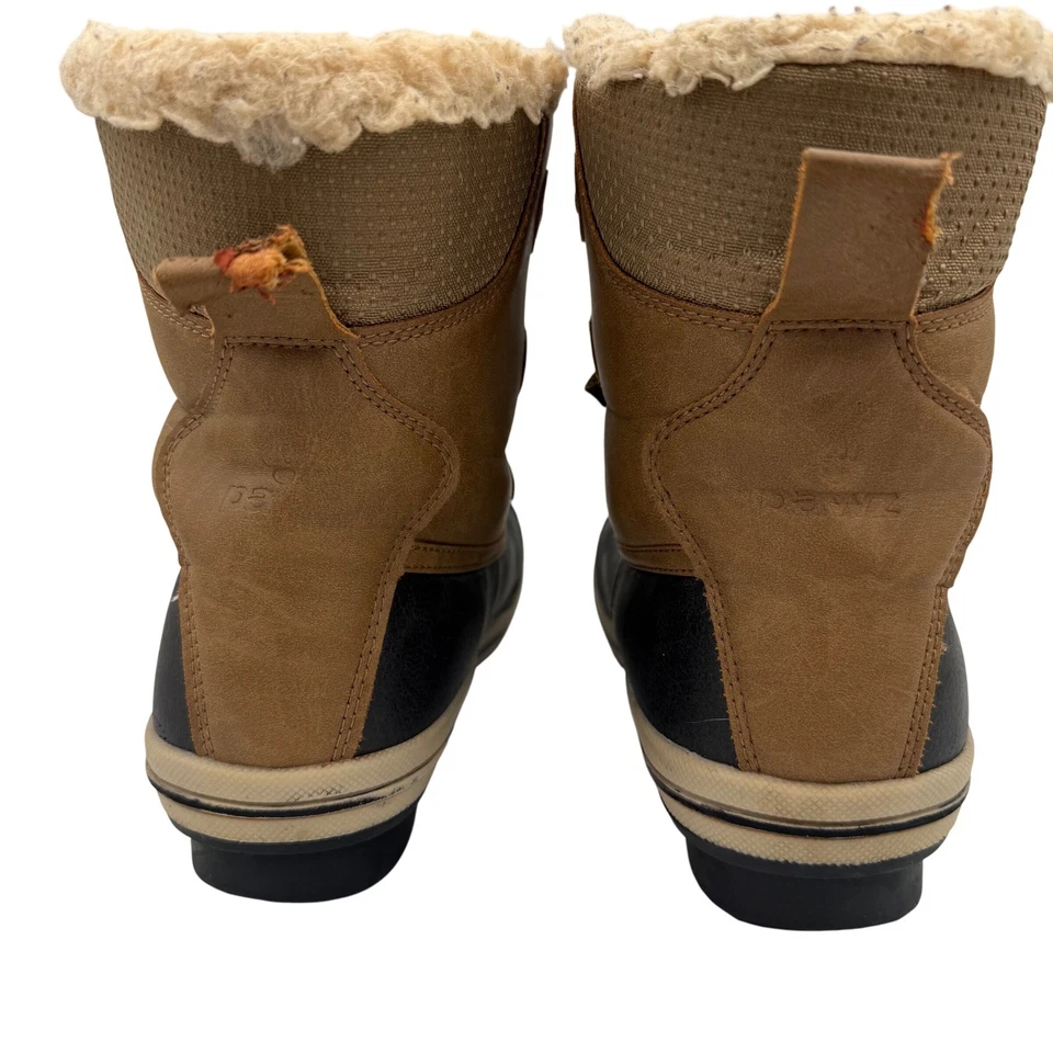 Botas impermeables de invierno Dawgs Duck para mujer tostadas negras forradas de lana con cordones talla 9 Foto 4 de 4