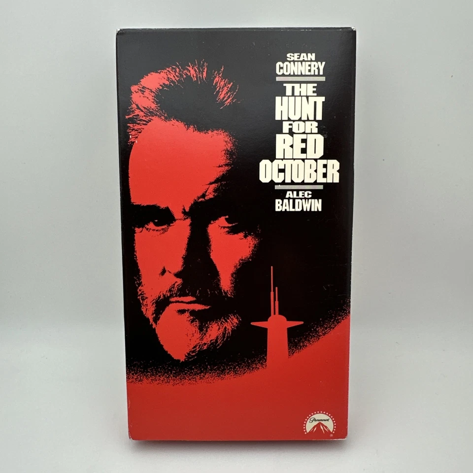 The Hunt for Red October (VHS, 1990) Paramount Rare Red Tape Sean Connery OOP FS - Image 2 of 4