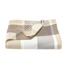 Multi-Colored Oversized Faux Cashmere Stone Plaid Acrylic Fireside Throw Blanket