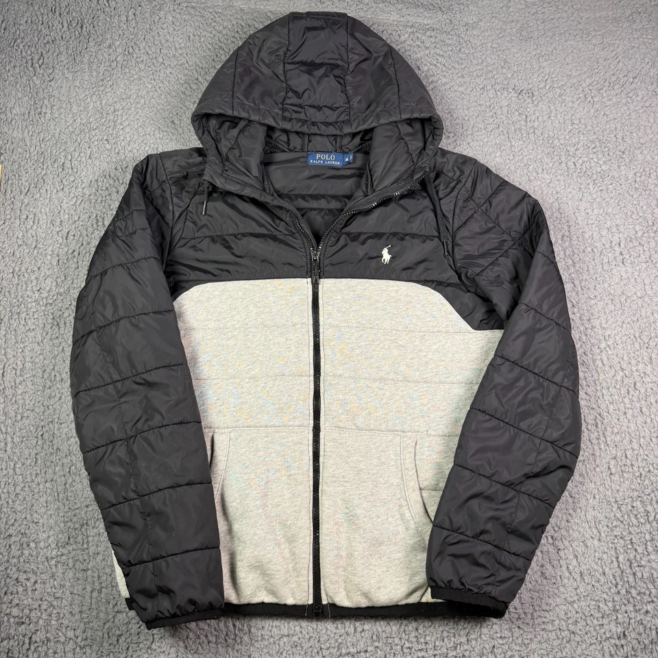 Chaqueta acolchada híbrida Polo Ralph Lauren para hombre M cremallera completa acolchada con capucha de nailon Foto 2 de 4