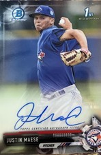 2017 Bowman Chrome Prospect Autographs Justin Maese #CPA-JM