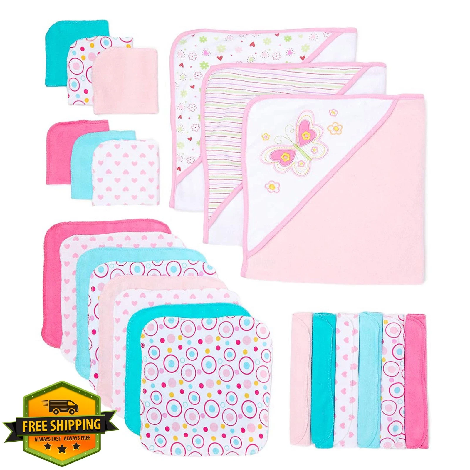 Spasilk Bath Hooded Towels and Washcloths Set for Babies, 23-Piece Gift Set, ...
Opens in a new wind