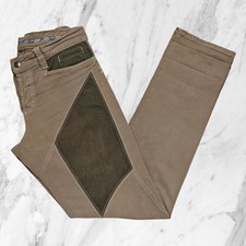 9.2 BY CARLO CHIONNA Jeans Uomo Toppe Alcantara Beige Tg 33 / Tra 46 e 48 ITA