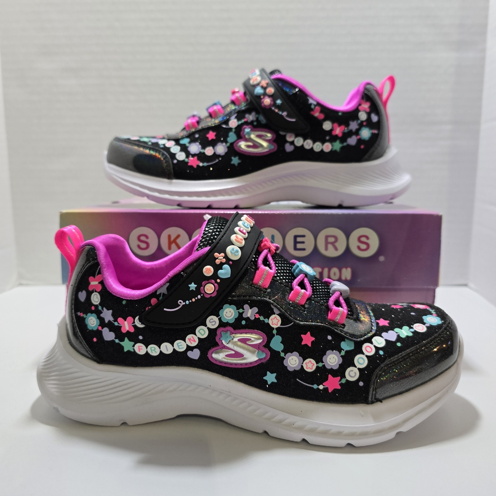Skechers Jumpsters 2.0 - Besties 4Ever girls' sneaker Youth Size 1 New In Box 