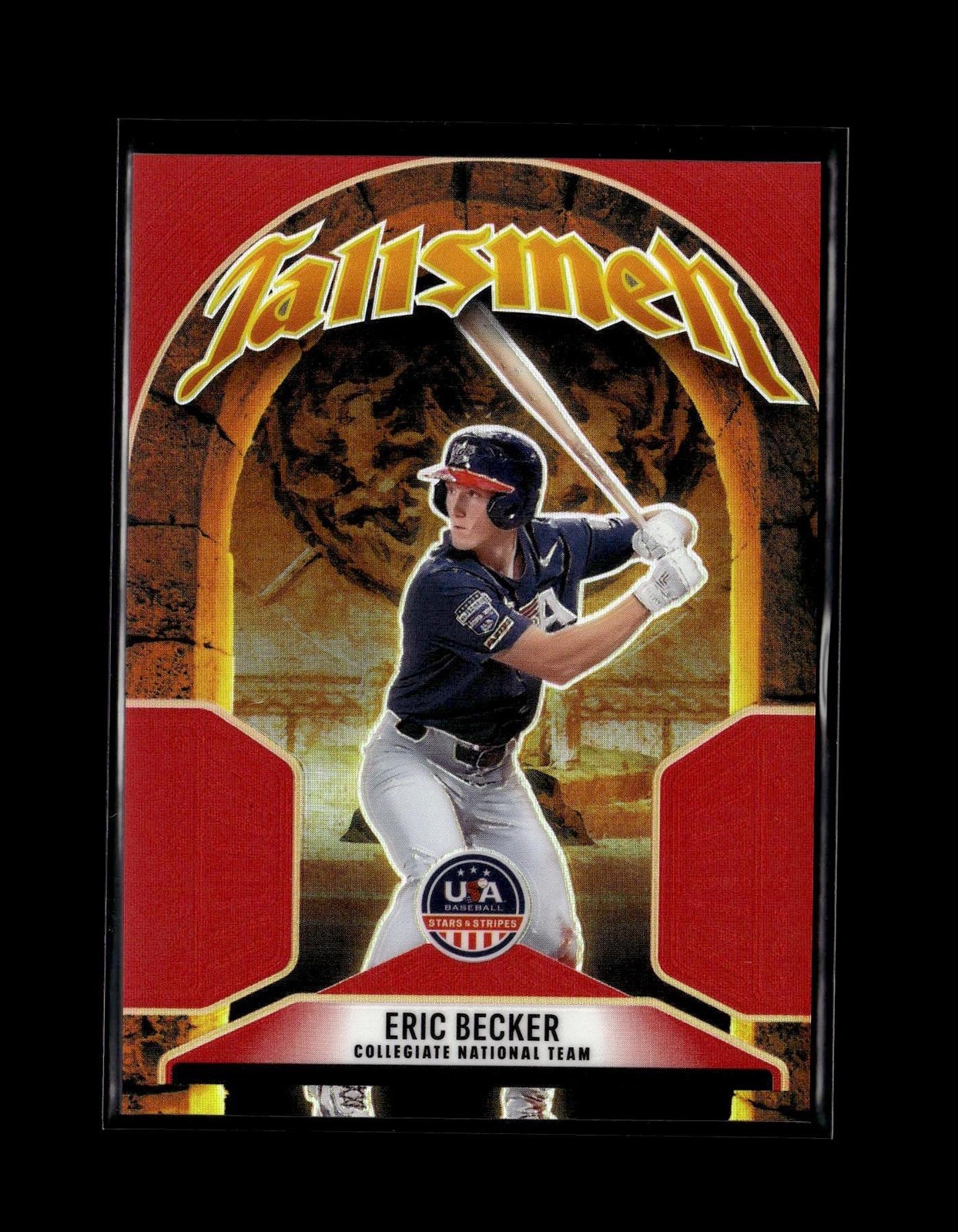 2026 Panini Stars & Stripes Prizm USA Talisman Red #12 Eric Becker /199