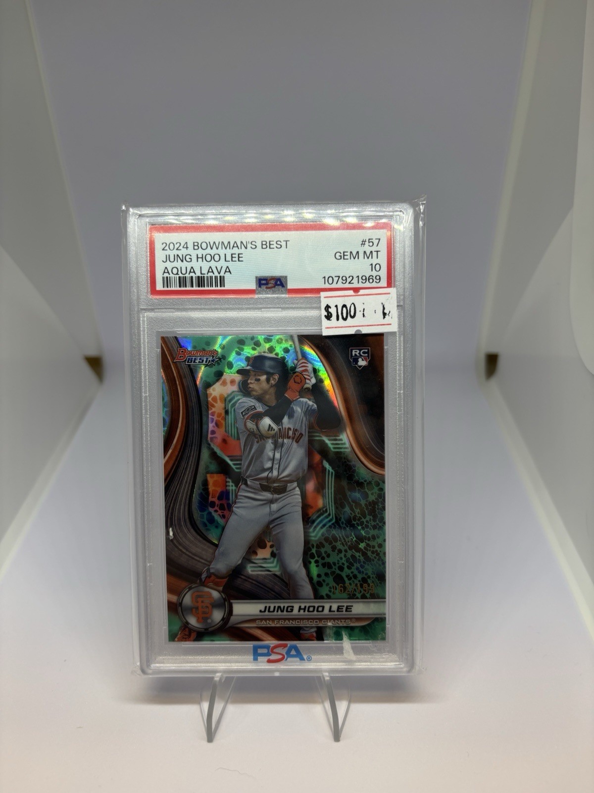 2024 Bowman Best Jung Hoo Lee Aqua Lava /199 PSA 10 POP 1