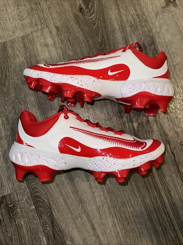 Nike Alpha Huarache Elite 4 Low MCS White Red Baseball Cleats FD6255-105 Sz 8 - Picture 6 of 7