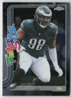 Football Topps Jalen Carter #FS-25 2025 Topps Chrome Future Stars Near Mint