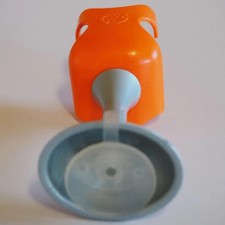 Mattel Barbie Stuhl Orange Silber Puppenmöbel Zubehör ca. 15 cm Vintage Sessel