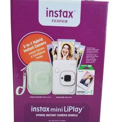 Fujifilm Instax Mini LiPlay Hybrid Instant Camera Bundle w/ 20-Pack Film & More