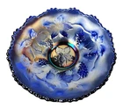 Vintage Fenton Small Iridescent Amethyst Carnival Sauce/Berry/Treat  Bowl