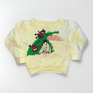 Vintage 60s Jack & Jill Novelty Cotton Sweatshirt Baby Youth Nursery Rhyme 2T?