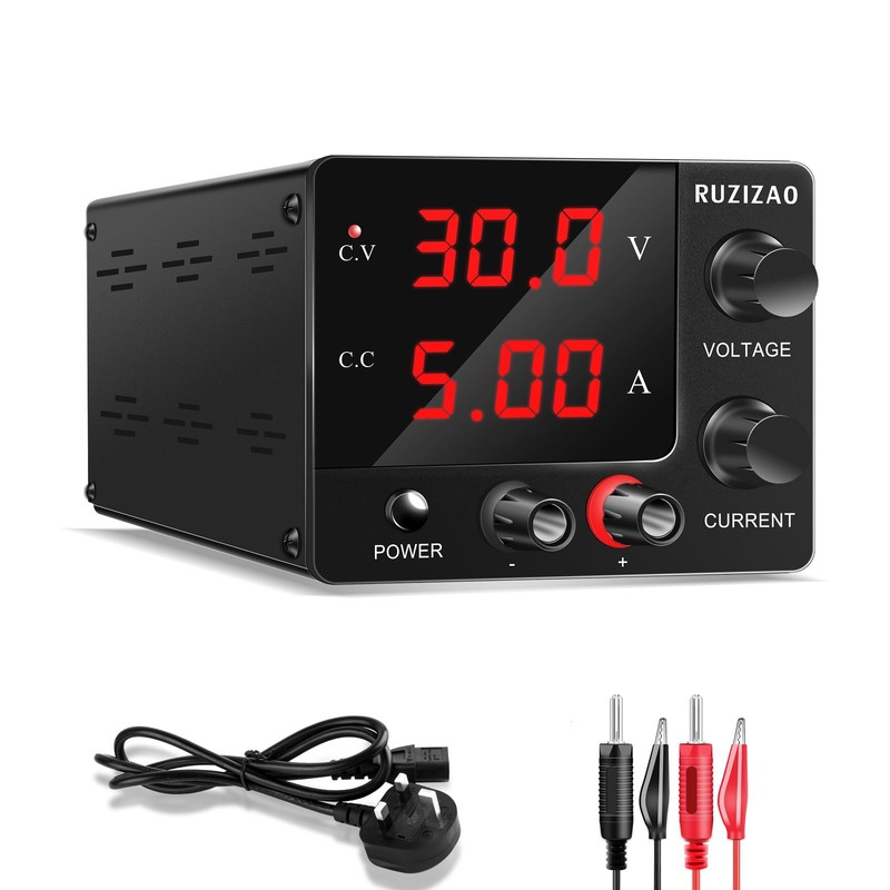 DC Power Supply Variable (30V 5A) Mini Bench Adjustable Switching Regulated