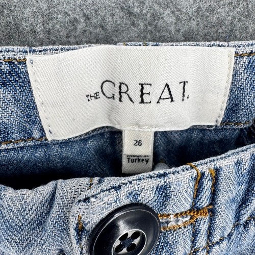 The Great. Jeans Blue Size 26 Cinch Buckle Back - Picture 4 of 5