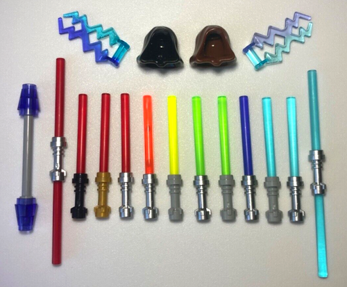 Lego Star Wars Lightsabers Pack Yoda Luke Windu Vader Maul Jedi Sith Hoods