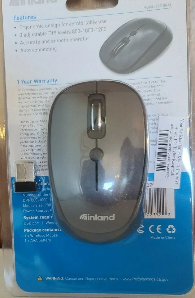 Inland IM105 Wireless Mouse - Image 2 of 2