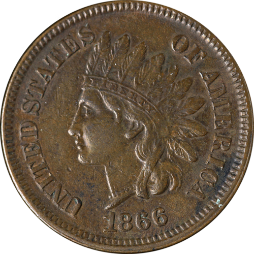 1866 Indian Cent Choice XF/AU Great Eye Appeal Strong Strike - Photo 1 sur 2