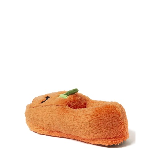 Dearfoams Pumpkin Closed Back Slippers Unisex Orange Cozy Comfort, Size W11/M10 - Picture 6 of 6
