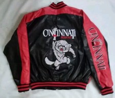 VINTAGE NWT STEVE & BARRY CINCINNATI BEARCATS FULL ZIPP BOMBER JACKET SIZE M