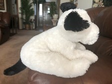 Black White Animal Alley Puppy Dog Plush Stuffed Floppy Soft Toy 20"