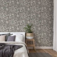 Vliestapete Grau Dunkelgrau Stein Optik Natur Wand 3D-Optik 3893-36 (3,23€/1Qm)