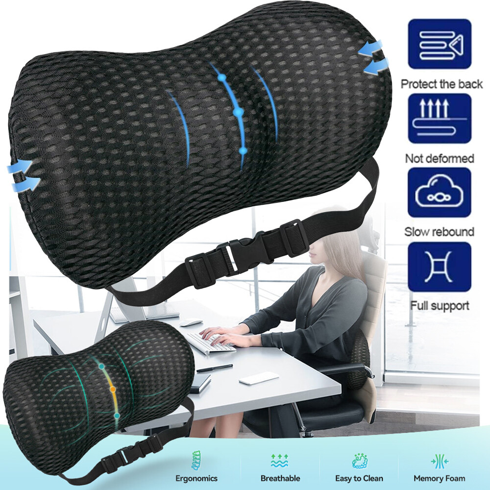 Memory Foam Lendenkissen Rückenkissen Orthopädisch Lendenwirbelstützkissen Büro