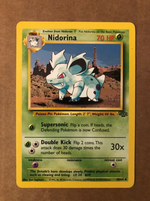 Pokemon Nidorina 40/64 Jungle NM See Pictures