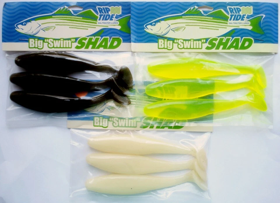 RIP TIDE Big Peche Alose Sw 14 Cm. Leurres en Gomme Prédateurs Appât Sandre - Photo 1/1
