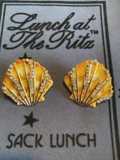 Lunch At The Ritz STEAMERS post Earrings; New, Never Worn!