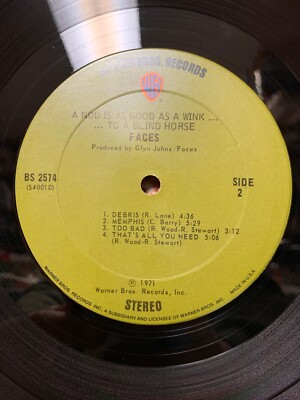 Vintage Faces 33 1/3 RPM 12