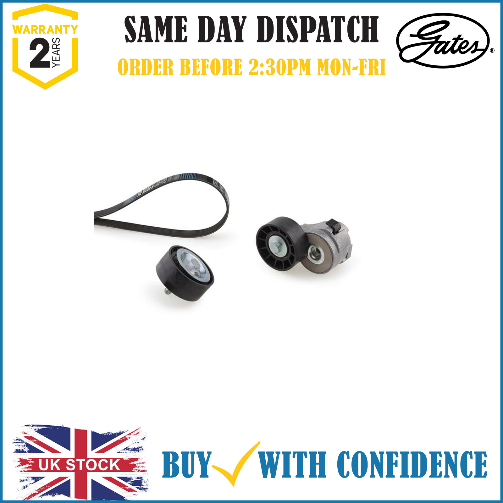Gates K017PK1325 V-Ribbed Belt Set - Image 8