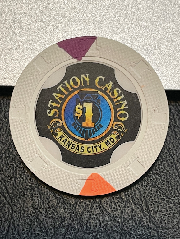1 STATION CASINO CHIP POKER CHIP KANSAS CITY MISSOURI GAMBLING eBay