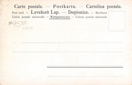 c.1905 Art Nouveau Nacht unsgd. Semi-Nude Girl in Forest at Night post card - Picture 2 of 2