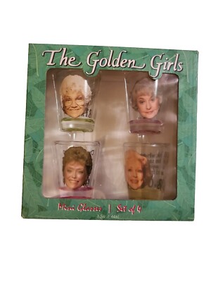 The Golden Girls Set Of 4 Mini Shot Glasses 2 Oz Just Funky Sealed 
