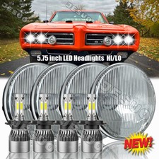 4pcs 5 3/4"5.75 Super white LED Headlights HI/LO Beam for Pontiac GTO Grand Prix